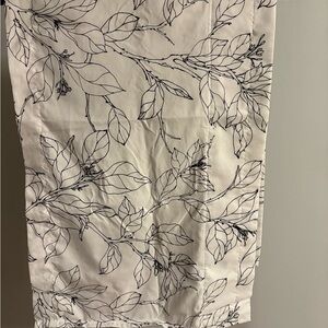 Cream Botanical Print Curtain Panel
